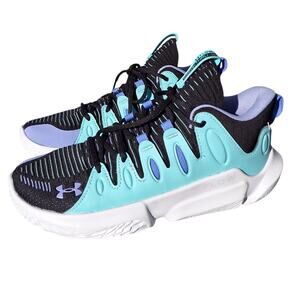 Under Armour Flow Breakthru 4 teal blue black midtown athletic sneakers EUC